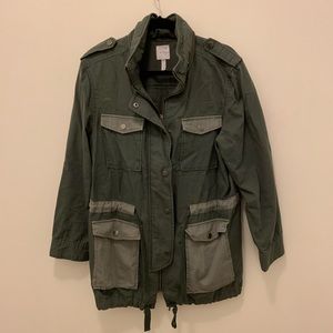 Grey Green Military Jacket, Cotton
